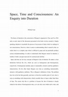 Space, Time and Consciousness: An Enquiry into Duration Cover Page