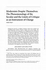 Modernists Despite Themselves: The Phenomenology of the Secular and the Limits of Critique as an Instrument of Change Cover Page