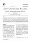 Research paper thumbnail of Luminescence dating of burnt materials: effects of preheat treatment on OSL and consequences for dating procedures