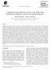 A multiscale spatial filtering account of the White effect, simultaneous brightness contrast and grating induction Cover Page