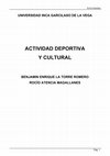 Actividad deportiva y cultural Cover Page