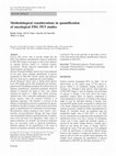 Methodological considerations in quantification of oncological FDG PET studies Cover Page