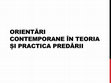 ORIENTARI CONTEMPORANE IN TEORIA SI PRACTICA PREDARII Cover Page