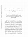 Research paper thumbnail of Comparative study of an Eden model for the irreversible growth of spins and the equilibrium Ising model