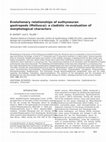 Evolutionary relationships of euthyneuran gastropods (Mollusca): a cladistic re-evaluation of morphological characters Cover Page