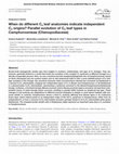 When do different C4 leaf anatomies indicate independent C4 origins? Parallel evolution of C4 leaf types in Camphorosmeae (Chenopodiaceae) Cover Page