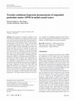 Research paper thumbnail of Towards continuous long-term measurements of suspended particulate matter (SPM) in turbid coastal waters