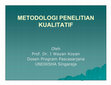 METODOLOGI PENELITIAN KUALITATIF Cover Page