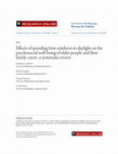 Research paper thumbnail of The effects of spending time outdoors in daylight on the psychosocial wellbeing of older people and family carers: a comprehensive systematic review protocol