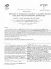 Research paper thumbnail of Detection of manganese in solution in cavitation bubbles using laser induced breakdown spectroscopy