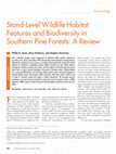 Stand-level wildlife habitat features and biodiversity in southern pine forests: a review Cover Page