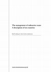 The management of radioactive waste: a description of ten countries Cover Page