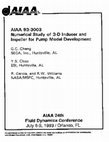 Numerical study of 3-D inducer and impeller for pump model development Cover Page