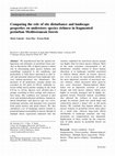 Research paper thumbnail of Comparing the role of site disturbance and landscape properties on understory species richness in fragmented periurban Mediterranean forests