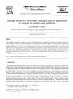 Damage model for anisotropic materials, and its application to analysis of stability and spallation Cover Page