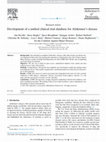 Research paper thumbnail of Development of a unified clinical trial database for Alzheimer's disease