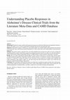 Research paper thumbnail of Understanding placebo responses in Alzheimer's disease clinical trials from the literature meta-data and CAMD database