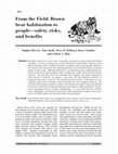 Research paper thumbnail of Brown bear habituation to people—safety, risks, and benefits