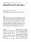 Quantitative genetics of larval life-history traits in Rana temporaria in different environmental conditions Cover Page