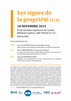 Research paper thumbnail of Les enjeux de la protection juridique du fait possessoire — Séminaire "Les signes de la propriété" organisé par Michela Barbot, Marie Cornu, Claude Didry et Noé Wagener. 18 Novembre 2015. ENS Cachan