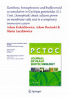 Research paper thumbnail of Xanthone, benzophenone and bioflavonoid accumulation in Cyclopia genistoides (L.) Vent. (honeybush) shoot cultures grown on membrane rafts and in a temporary immersion system