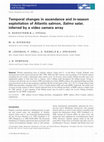 Research paper thumbnail of Temporal changes in ascendance and in-season exploitation of Atlantic salmon, Salmo salar, inferred by a video camera array