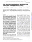 Dual transcriptional-translational cascade permits cellular level tuneable expression control Cover Page