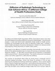 Research paper thumbnail of Diffusion of Radiologic Technology in Sub-Saharan Africa: A Jefferso College of Health Professions Study