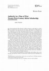 Research paper thumbnail of Authority in a Time of War: 21st Century Kleist Scholarship