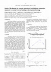 Study of the damage by acoustic emission of two laminate composites subjected to various levels of loading in three points bending Cover Page