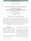 Attitudes and practices of school-aged girls towards menstruation Cover Page