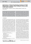 Research paper thumbnail of Optimization of Titania Post-Necking Treatment of TaON Photoanodes to Enhance Water-Oxidation Activity under Visible-Light Irradiation