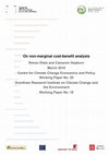 Research paper thumbnail of On non-marginal cost-benefit analysis