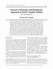 Toward a networks and boundaries approach to early complex polities Cover Page