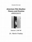 Research paper thumbnail of American Film Studies: Theory & Practice