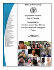 TheGovernor's BlueRibbon AdvisoryPanelonImmigrant Policy Cover Page