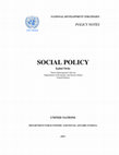 Social Policy Cover Page