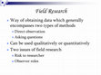 Research paper thumbnail of Field Research