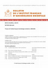 Les travaux de l’Institut français d’archéologie orientale en 1999-2000 Cover Page