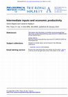 Research paper thumbnail of Intermediate inputs and economic productivity