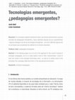 Research paper thumbnail of Tecnologias emergentes, ¿pedagogias emergentes?