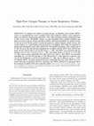 Research paper thumbnail of High-flow oxygen therapy in acute respiratory failure