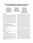 Research paper thumbnail of Culture-related differences in aspects of behavior for virtual characters across Germany and Japan