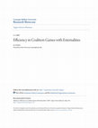 Efficiency in coalition games with externalities Cover Page