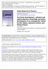 Research paper thumbnail of Territorial development, cohesion and spatial planning. Knowledge and policy development in an enlarged EU, edited by Neil Adams, Giancarlo Cotella, and Richard Nunes