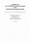 Guidelines for Use of Climate Scenarios Developed from Statistical Downscaling Methods Cover Page