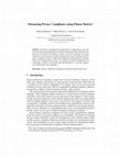 Research paper thumbnail of Measuring privacy compliance using fitness metrics