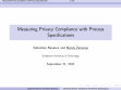 Research paper thumbnail of Measuring Privacy Compliance with Process Specifications