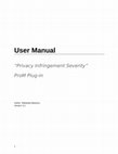 Research paper thumbnail of “Privacy Infringement Severity” ProM Plug-in