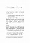 Research paper thumbnail of The Balance of Languages in Post-Soviet Georgia